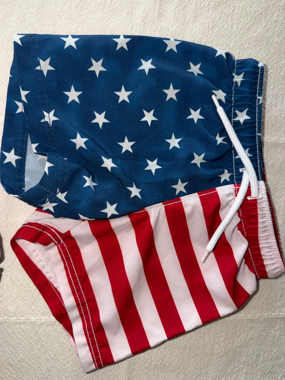 Old Navy Blue & Red Stars and Stripes Swim Shorts